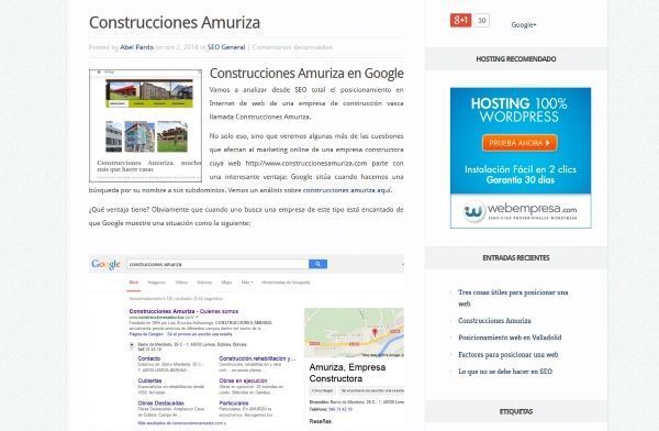 Construcciones Amuriza y entorno web